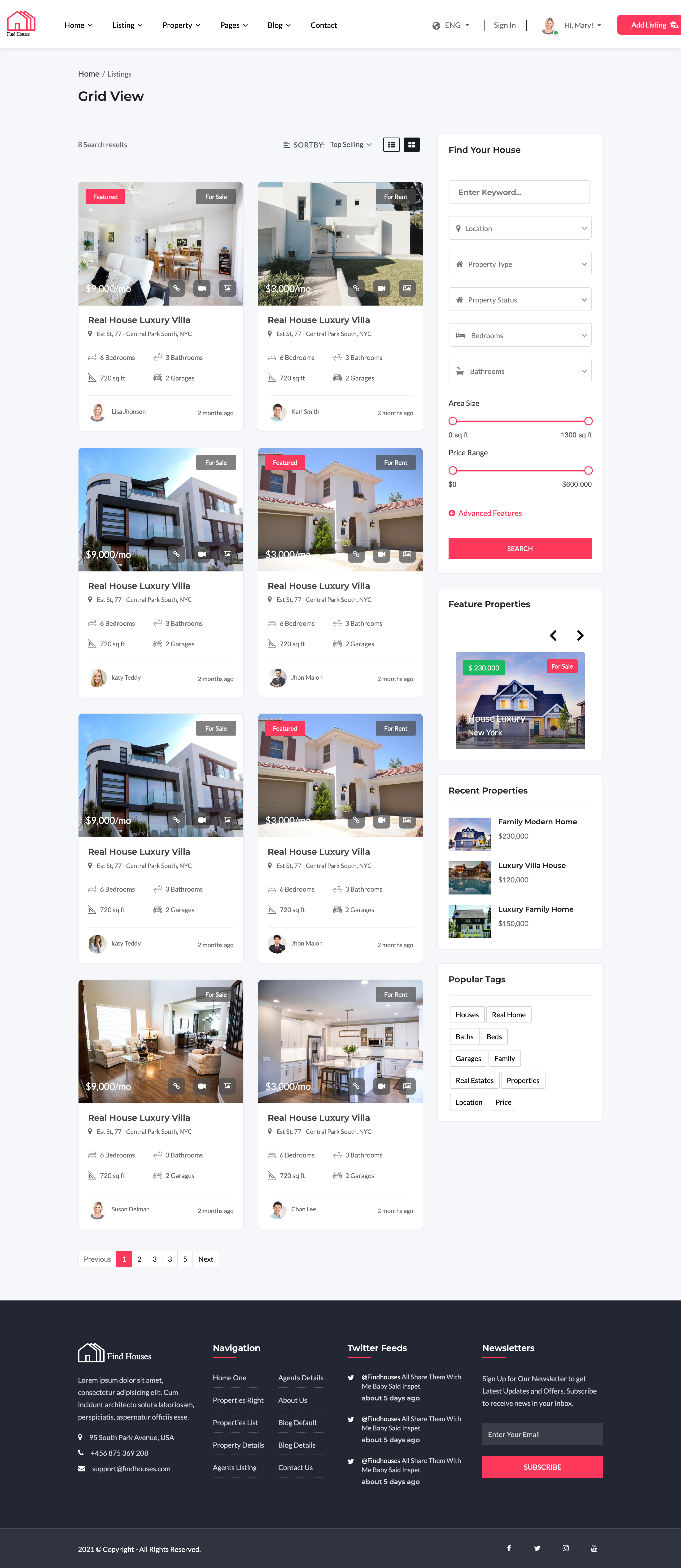 Listings – Grid View